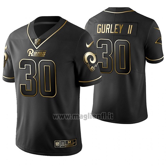 Maglia NFL Limited Los Angeles Rams Todd Gurley Ii Golden Edition Nero